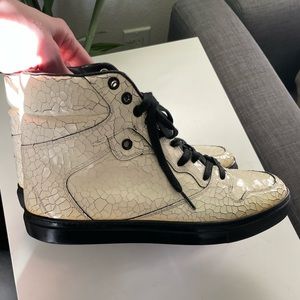 BALENCIAGA Craquele high tops top sneakers tennis shoes crackle